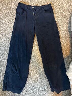 Brandy Melville Navy Wide-Leg Pants